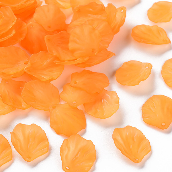 

PandaHall Transparent Frosted Acrylic Pendants, Petaline, Orange, 19.5x16.5x4mm, Hole: 1.5mm Acrylic Petaline Orange