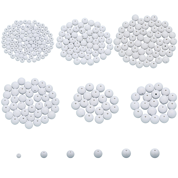 

PandaHall CHGCRAFT 340Pcs 6 Sizes White Acrylic Beads Round Acrylic Opaque Beads 6mm to 16mm Diameter Round Acrylic Beads Bulk for Wedding...