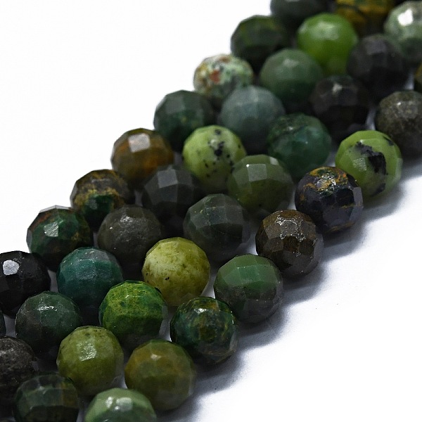 

PandaHall Natural South Africa Jasper Beads Strands, Faceted(64 Facets), Round, 6.5mm, Hole: 0.8mm, about 62pcs/strand, 15.35 inch(39cm)...