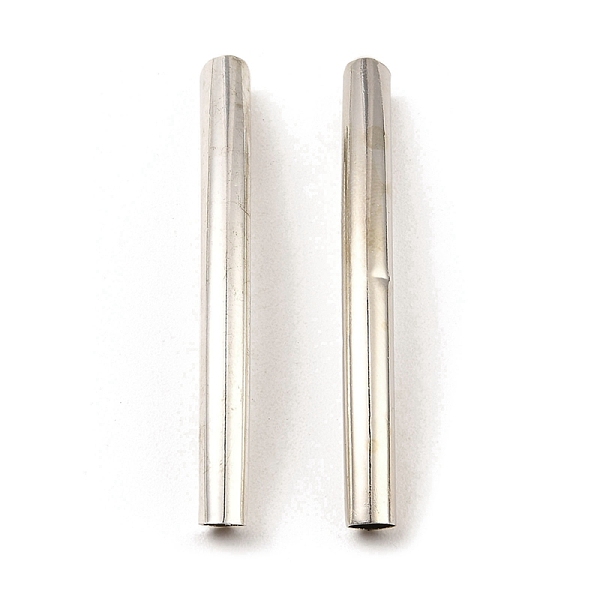 

PandaHall Brass Tube Beads, Curved Tube, Platinum, 49.5x5mm, Hole: 4mm Brass Tube