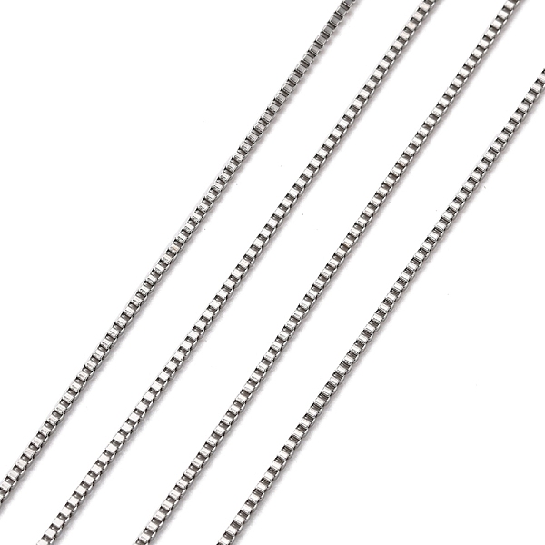 

PandaHall 304 Stainless Steel Venice Chains, Box Chains, Unwelded, Stainless Steel Color, 1.2mm, about 32.8 Feet(10m)/bundle 304 Stainless...