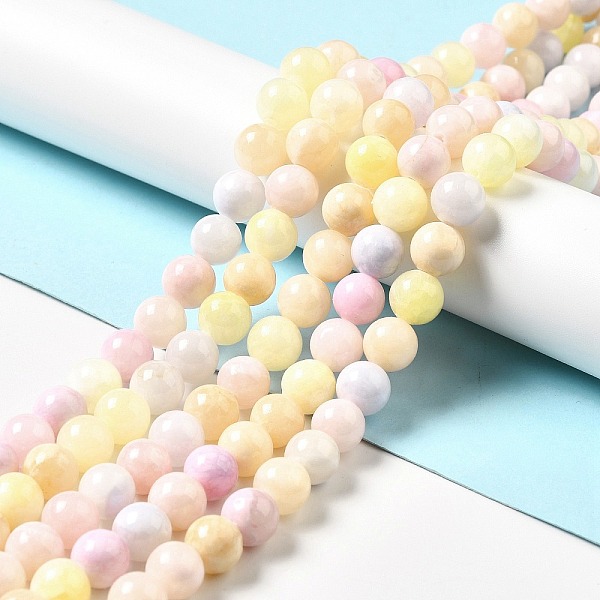 

PandaHall Natural Green Jade Beads Strands, Dyed, Round, Colorful, 6mm, Hole: 0.8mm, about 63pcs/strand, 14.57''(37cm) Green Jade Round