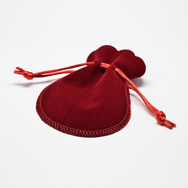 

PandaHall Velvet Bags Drawstring Jewelry Pouches, for Party Wedding Birthday Candy Pouches, FireBrick, 10x8cm Velvet Red