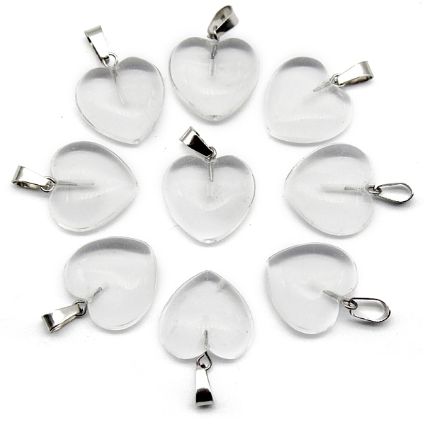 

PandaHall White Watermelon Stone Glass Pendant, Heart-Shaped, 20mm Other Watermelon Stone Glass Heart
