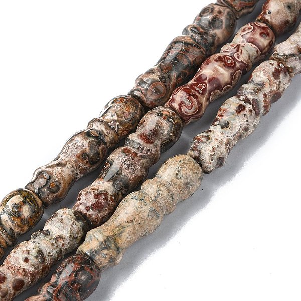 

PandaHall Natural Leopard Skin Jasper Beads Strands, Texture Tube, Islamic Prayer Beads for Rosary, 28x8mm, Hole: 1.6mm, about 15pcs/strand...