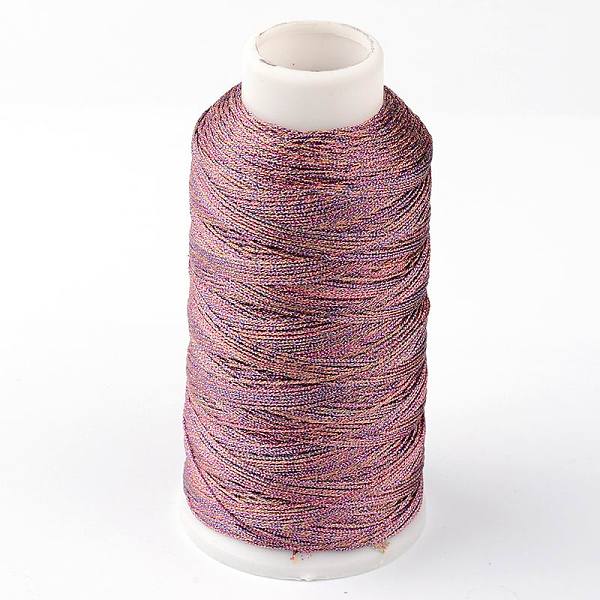 

PandaHall Round Metallic Thread, Embroidery Thread, 3-Ply, Colorful, 0.4mm, about 1093.61 yards(1000m)/roll Fibre