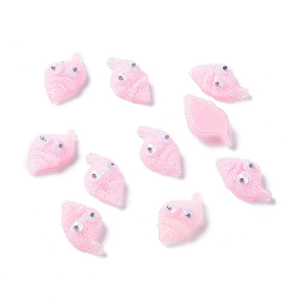 

PandaHall Resin Cabochons, Conch, Pearl Pink, 22x13x8mm Resin Shell Shape