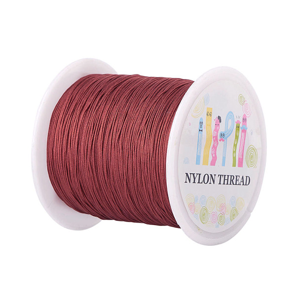 

PandaHall Nylon Thread, Chocolate, 0.5mm, about 147.64yards/roll(135m/roll) Nylon Brown