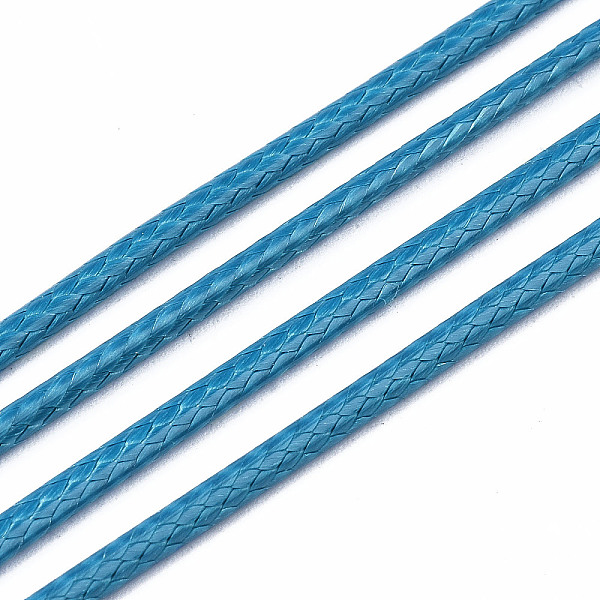 

PandaHall Waxed Cotton Thread Cords, with Spool, Steel Blue, 2mm, about 90m/roll Waxed Cotton Cord