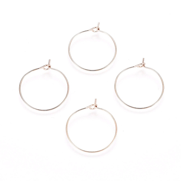 

PandaHall Ion Plating(IP) 316L Surgical Stainless Steel Hoop Earring Findings, Wine Glass Charms Findings, Rose Gold, 35x0.8mm, 20 Gauge...
