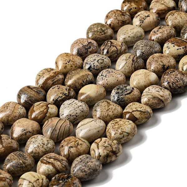 

PandaHall Natural Picture Jasper Beads Strands, Heart, 12x12~12.5x5~5.5mm, Hole: 1.2mm, about 33~34pcs/strand, 15.35''(39cm) Picture Jasper...