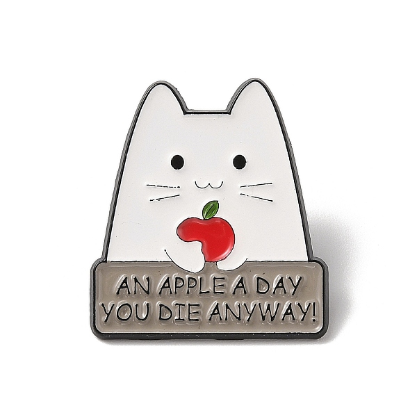 

PandaHall Cat Shape Enamel Pins, Black Alloy Brooches for Backpack Clothes, Red, 31x27.5x1.5mm Alloy+Enamel Cat Shape Red