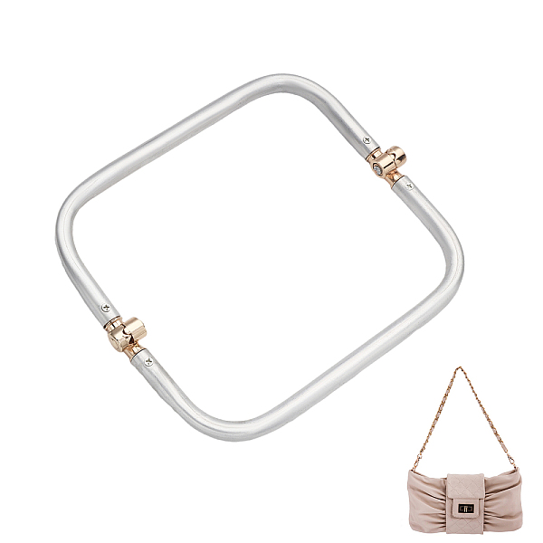 

PandaHall CHGCRAFT 2Pcs 20.5cm Aluminum Purse Frame Kiss Clasp Lock Frame U-Shaped Bag Handle Internal Tubular Frame for DIY Handbag Purse...