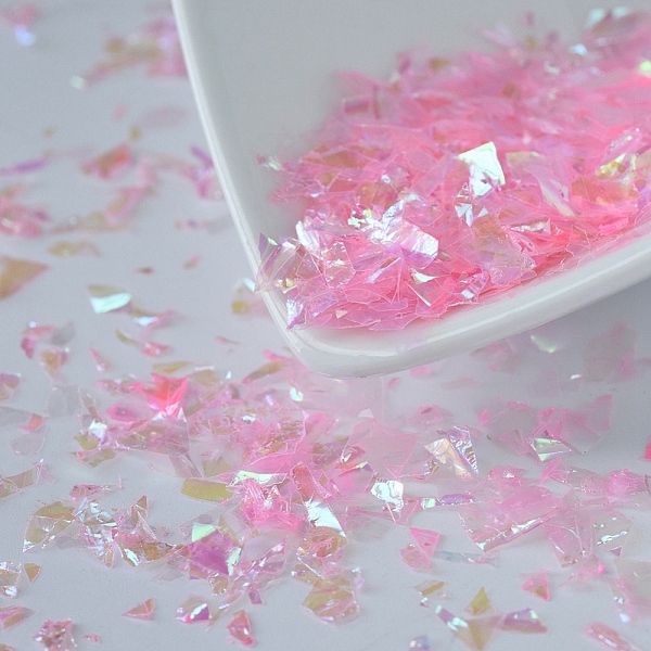 

PandaHall Plastic Candy Sequins/Paillette Chip, UV Resin Filler, for Epoxy Resin Jewelry Making, Pearl Pink, 2~20x2~16mm, about 20g/bag...
