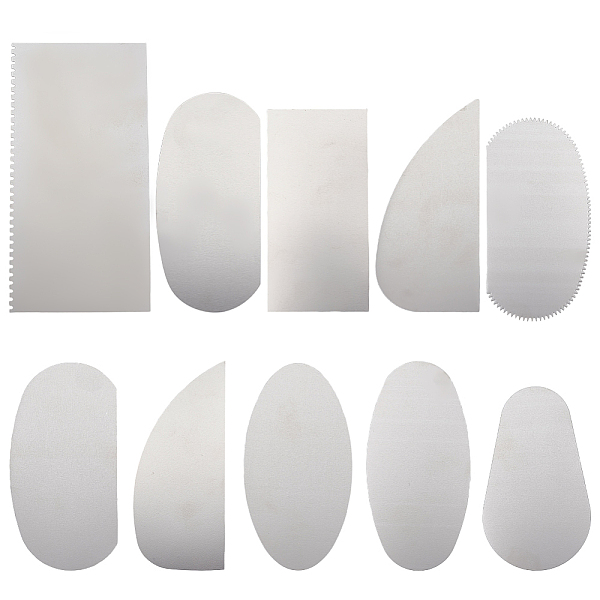 

PandaHall OLYCRAFT 10Pcs 10 Styles Clay Scraper Tool Stainless Steel Serrated Scraper Crafts Tool Clay Sculpture Pottery Moulding Scraper...