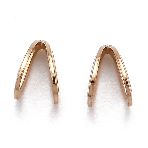 

PandaHall 304 Stainless Steel Pendant Bails, Teardrop, Rose Gold, 5.5x4x3mm, Hole: 2.5x3mm 304 Stainless Steel