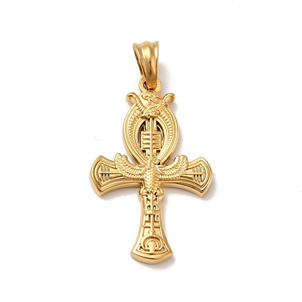 

PandaHall Ion Plating(IP) 304 Stainless Steel Pendants, Cross Charms, Golden, 33.5x21x3mm, Hole: 5x7mm 304 Stainless Steel Cross