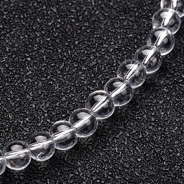 

PandaHall Glass Round Bead Strands, Clear, 10mm, Hole: 1mm, about 32pcs/strand, 11 inch Glass Round Clear