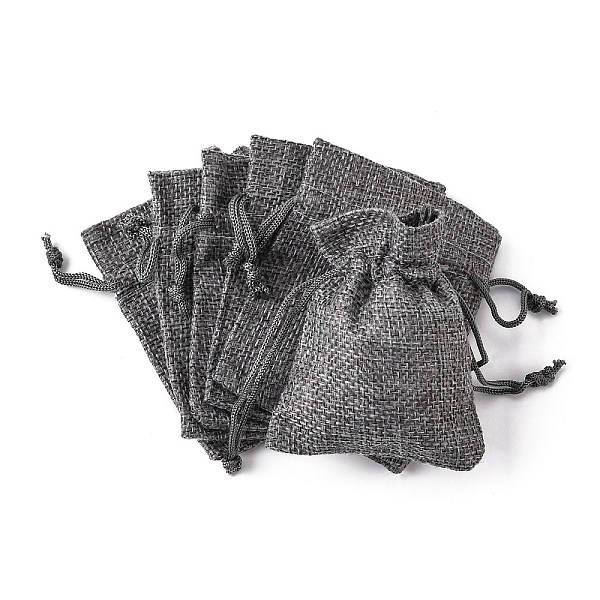 

PandaHall Burlap Packing Pouches Drawstring Bags, Gray, 20x15cm Burlap Gray