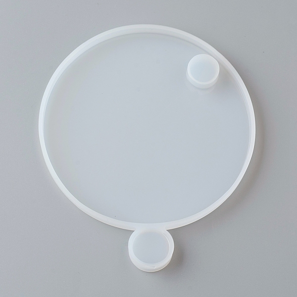 

PandaHall Round Lid Silicone Molds, for DIY Layered Rotating Storage Box, Epoxy Resin UV Resin Jewelry Making, White, 121x102x8.5mm, Fit for...