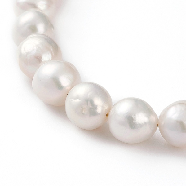 

PandaHall Natural Baroque Pearl Keshi Pearl Beaded Necklaces, with Brass Spring Clasps, Nuggets, Golden, Beige, 16.73 inch(42.5cm) Pearl..., Yellow