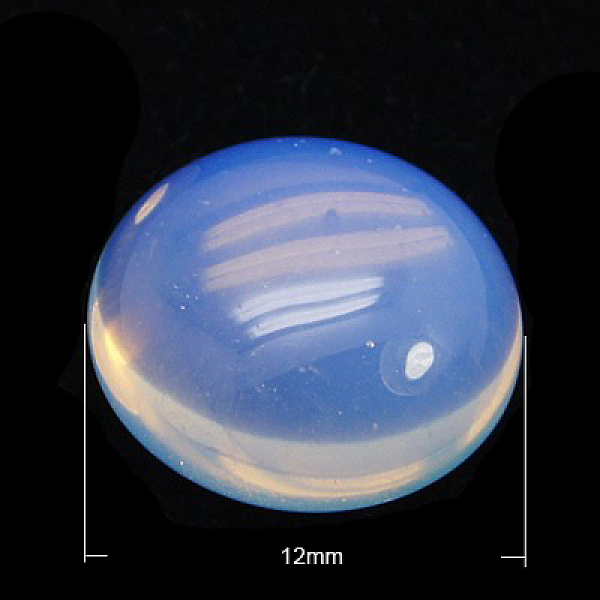 

PandaHall Opalite Cabochons, Half Round/Dome, 12x5mm Opalite Half Round
