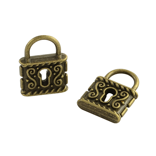 

PandaHall Tibetan Style Alloy Padlock Pendants, Cadmium Free & Nickel Free & Lead Free, Antique Bronze, 23x16.5x4mm, Hole: 7x9mm, about...