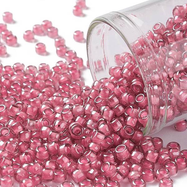 

PandaHall TOHO Round Seed Beads, Japanese Seed Beads, (959) Inside Color Light Amethyst/Pink Lined, 8/0, 3mm, Hole: 1mm, about 222pcs/10g...