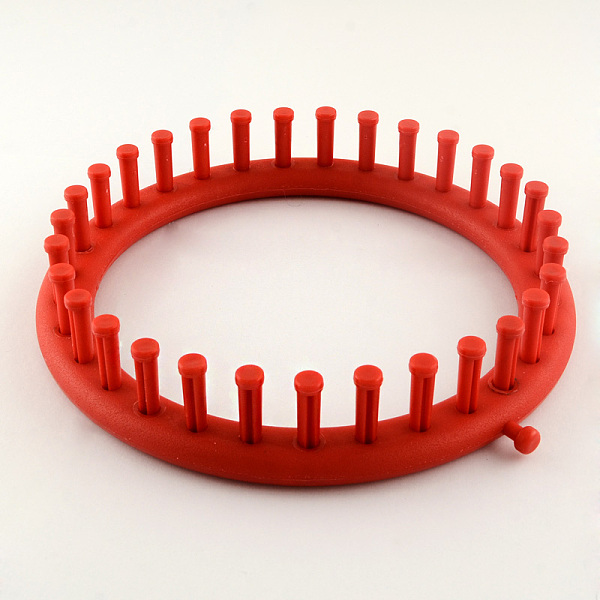 

PandaHall Plastic Spool Knitting Loom for Yarn Cord Knitter, Red, 190x35mm Plastic Red