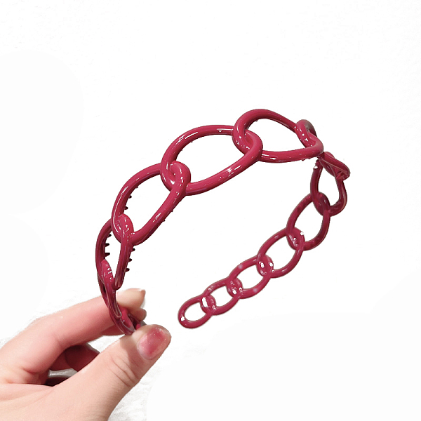 Plastic Curb Chains Shape Hair Bands