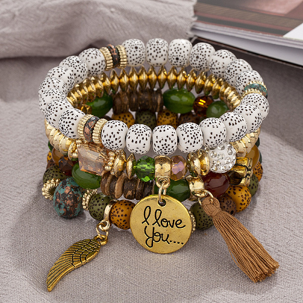 Boho Style Wood Bea… - image