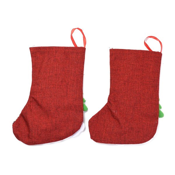 

PandaHall Cloth Hanging Christmas Stocking, with Plaid Pattern, Candy Gift Bag, for Christmas Tree Decoration, Santa Claus and Snowflake..., Red