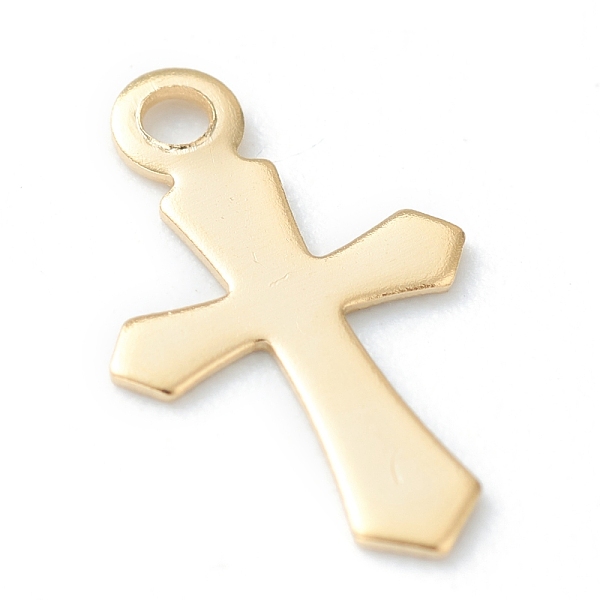 

PandaHall 304 Stainless Steel Tiny Cross Charms, Laser Cut, Golden, 11.5x7x0.5mm, Hole: 1mm 304 Stainless Steel Cross