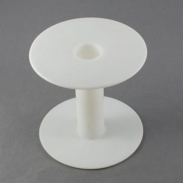

PandaHall Plastic Empty Spools for Wire, Thread Bobbins, White, 24x87mm, Backplane: 94x2mm Plastic White