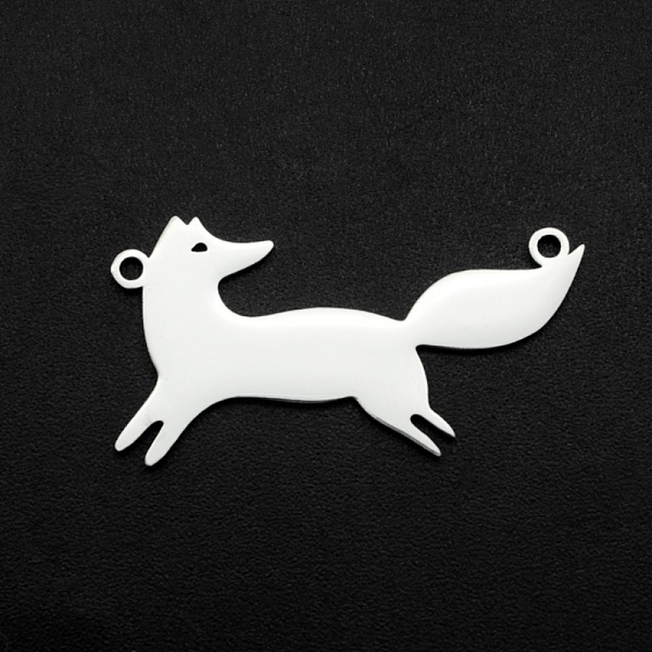

PandaHall 201 Stainless Steel Links, Fox, Laser Cut, Stainless Steel Color, 16x30x1mm, Hole: 1.5mm 201 Stainless Steel Fox