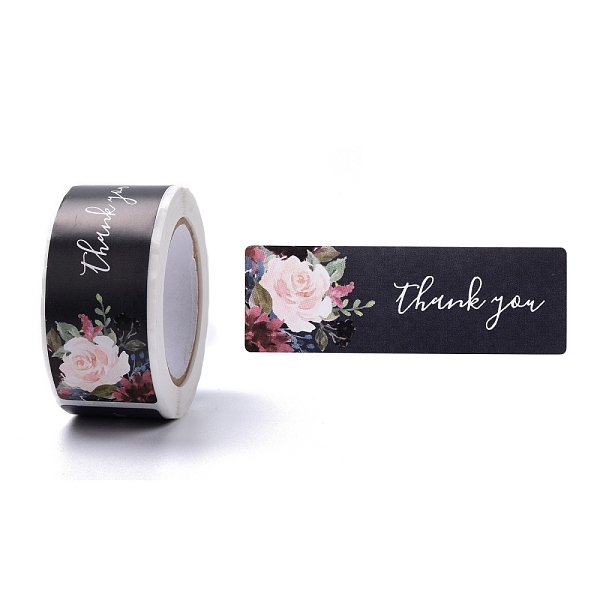 

PandaHall Self-Adhesive Paper Gift Tag Youstickers, Rectangle Thank You Stickers Labels, for Small Business, Black, 2.9x6x0.01cm...