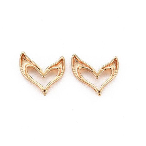 

PandaHall Brass Charms, Nickel Free, Whale Tail, Real 18K Gold Plated, 12.5x13x2mm, Hole: 1.2mm Brass Others