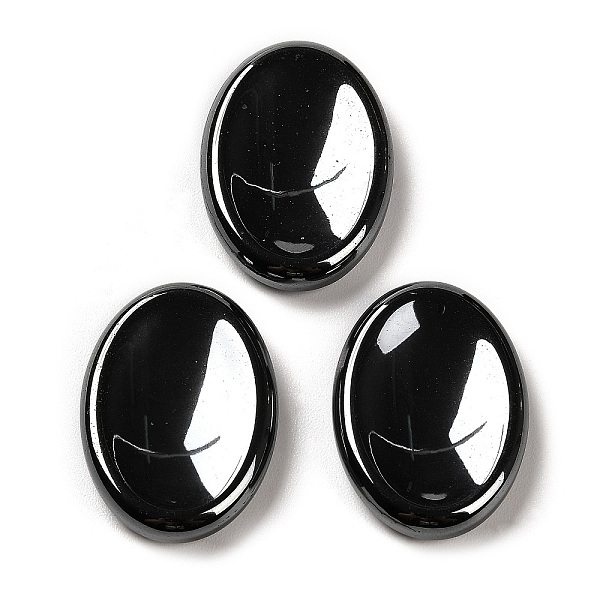 

PandaHall Natural Black Stone Oval Worry Stone, Anxiety Healing Crystal Thumb Stone, 34~35x24~25x6~7mm Black Stone Oval