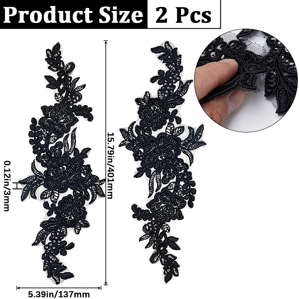 Kostümzubehör Aus 3D-Blumen-Polyester-Stickerei