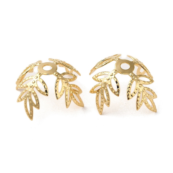 

PandaHall Brass Bead Caps, Flower, Real 24K Gold Plated, 19x21x9.5mm, Hole: 2mm Brass