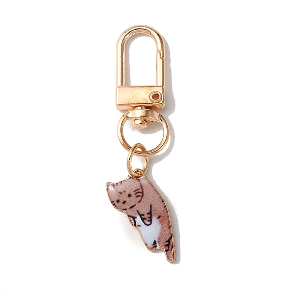 

PandaHall Cute Cat Alloy Enamel Pendant Decorations, Swivel Clasps Charms, Clip-on Charms, for Keychain, Purse, Backpack Ornament, Light...