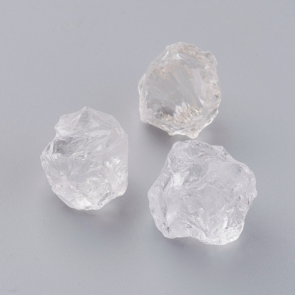 

PandaHall Rough Raw Natural Quartz Crystal Home Display Decorations, Nuggets, 12~24x11~24x9~22mm Quartz Crystal Nuggets Clear