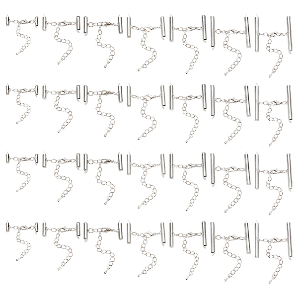 

PandaHall HOBBIESAY Iron Chain Extender, End Chains with Slide on End Clasps and Lobster Claw Clasps, Platinum, 13~37.5mm, Hole: 3mm, Inner...