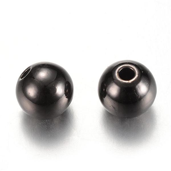 

PandaHall Brass Spacer Beads, Round, Gunmetal, 3x2.5mm, Hole: 1.5mm Brass Round