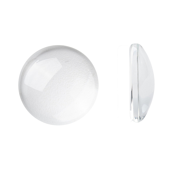 

PandaHall Transparent Glass Cabochons, Half Round/Dome, Clear, 14.5~15x4mm Glass Half Round Clear