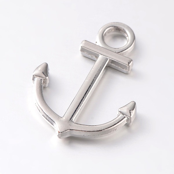 

PandaHall Alloy Pendants, Anchor, Platinum, 35x26x3mm, Hole: 6mm Alloy Anchor & Helm