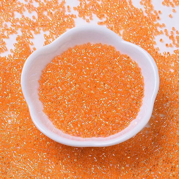 

PandaHall MIYUKI Delica Beads, Cylinder, Japanese Seed Beads, 11/0, (DB0151) Transparent Orange AB, 1.3x1.6mm, Hole: 0.8mm, about...
