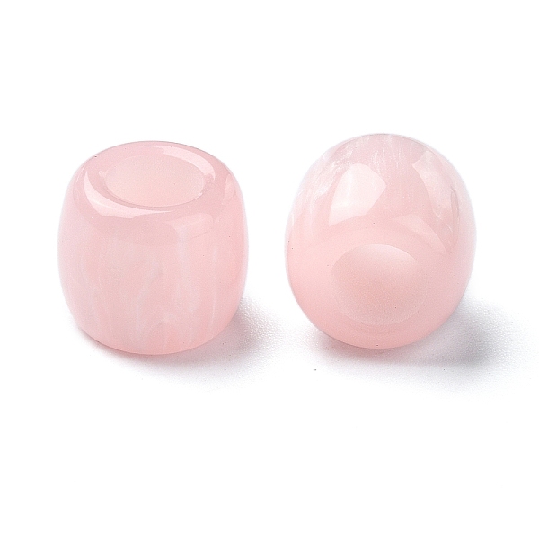 

PandaHall Resin European Beads, Large Hole Barrel Beads, Pink, 11x12x12mm, Hole: 6mm Resin Barrel Pink