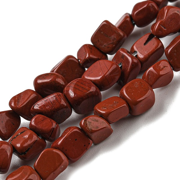 

PandaHall Natural Red Jasper Bead Strands, Tumbled Stone, Nuggets, 3~7.5x4.5~6x3~6mm, Hole: 1mm, about 61~66pcs/strand, 15.16''~15.35''...