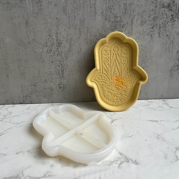 DIY Hamsa Hand Tray Plate Silicone Molds